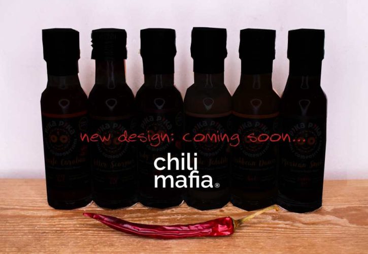 Our chilli sauces in a new design